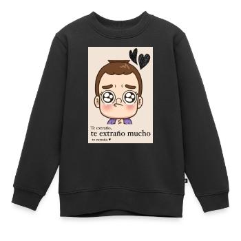 Liebe/Vermissen - Kinder Premium Organic Sweatshirt - Schwarz - Vorne - AI Model Kid Female (0cm)