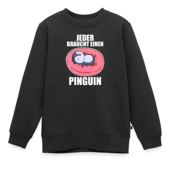 Pinguin Pinguine - Kinder Premium Organic Sweatshirt - Schwarz - Vorne - AI Model Kid Female (0cm)