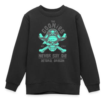 DIE GOONIES 3 - Kinder Premium Organic Sweatshirt - Schwarz - Vorne - AI Model Kid Female (0cm)
