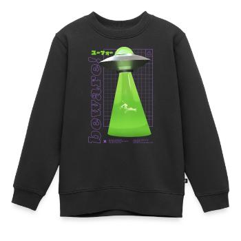 Vaisseau spatial extraterrestre - Sweat Premium enfant bio - noir - Devant - AI Model Kid Female (0cm)