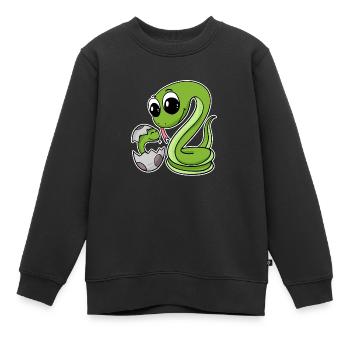 Schlange Familie - Schlange mit Baby - Schlangen - Kinder Premium Organic Sweatshirt - Schwarz - Vorne - AI Model Kid Female (0cm)