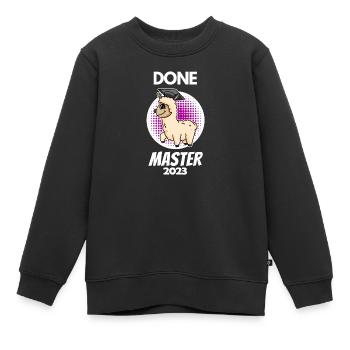 Master 2023 - Master abgeschlossen - Kinder Premium Organic Sweatshirt - Schwarz - Vorne - AI Model Kid Female (0cm)