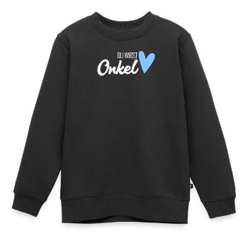 Onkel Geschenk - Du wirst Onkel - Kinder Premium Organic Sweatshirt - Schwarz - Vorne - AI Model Kid Female (0cm)