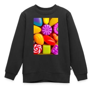 Bonbons - Sweat Premium enfant bio - noir - Devant - AI Model Kid Female (0cm)