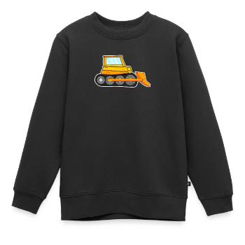 Pelle hydraulique de chantier Pilote de pelle - Sweat Premium enfant bio - noir - Devant - AI Model Kid Female (0cm)