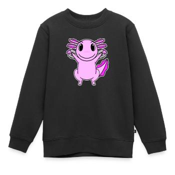 Axolotl Dumbbell Training Strength Training Fitness - Sweat Premium enfant bio - noir - Devant - AI Model Kid Female (0cm)