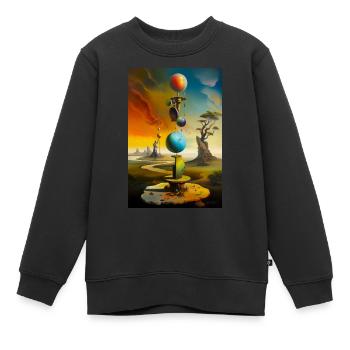 Infinite - Kids Premium Organic Sweatshirt - black - Front - AI Model Kid Female (0cm)