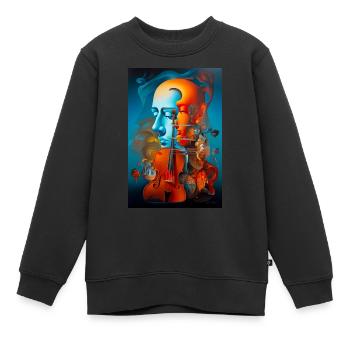 Komponist - Kinder Premium Organic Sweatshirt - Schwarz - Vorne - AI Model Kid Female (0cm)