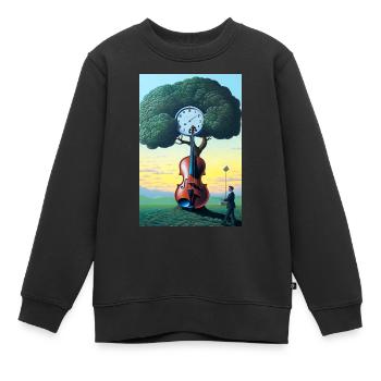 Zeitlose Musik - Kinder Premium Organic Sweatshirt - Schwarz - Vorne - AI Model Kid Female (0cm)