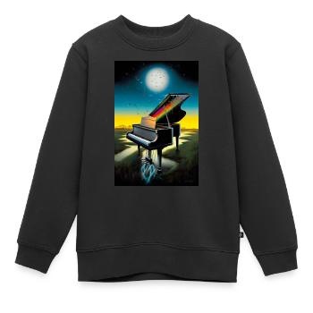 Musique aquatique - Sweat Premium enfant bio - noir - Devant - AI Model Kid Female (0cm)