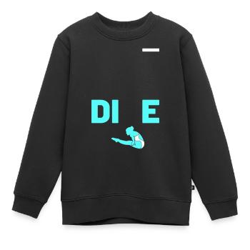 DIVE - Kids Premium Organic Sweatshirt - black - Front - AI Model Kid Female (0cm)