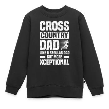 Crosslauf | Cross Country Läufer Berglauf Geschenk - Kinder Premium Organic Sweatshirt - Schwarz - Vorne - AI Model Kid Female (0cm)