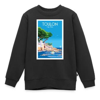 TOULON CAP BRUN - Kinder Premium Organic Sweatshirt - Schwarz - Vorne - AI Model Kid Female (0cm)