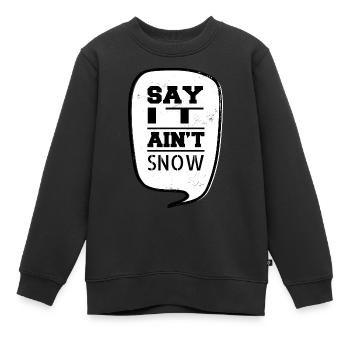 Cadeau dinosaure lune bande dessinée citation Noël Couples - Sweat Premium enfant bio - noir - Devant - AI Model Kid Female (0cm)