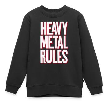 Règles du Heavy Metal - Sweat Premium enfant bio - noir - Devant - AI Model Kid Female (0cm)