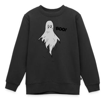 BOO! COOl_GHOST - Kinder Premium Organic Sweatshirt - Schwarz - Vorne - AI Model Kid Female (0cm)
