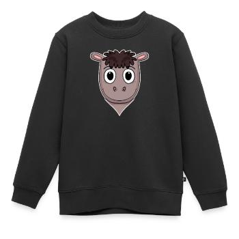 Tête d’animal de cheval Tête d’animal - Sweat Premium enfant bio - noir - Devant - AI Model Kid Female (0cm)