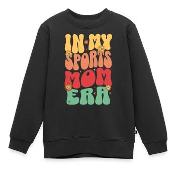À l’époque de ma maman sportive drôle de maman sportive - Sweat Premium enfant bio - noir - Devant - AI Model Kid Female (0cm)