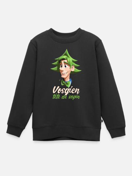 Vosgien tête de sapin - Sweat Premium enfant bio - noir