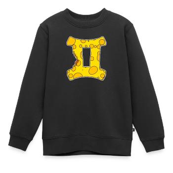 Sternzeichen Zwillinge Symbol - Kinder Premium Organic Sweatshirt - Schwarz - Vorne - AI Model Kid Female (0cm)