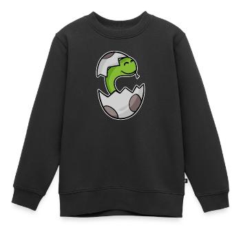 Baby Schlange Kleinkind Motiv - Kinder Premium Organic Sweatshirt - Schwarz - Vorne - AI Model Kid Female (0cm)