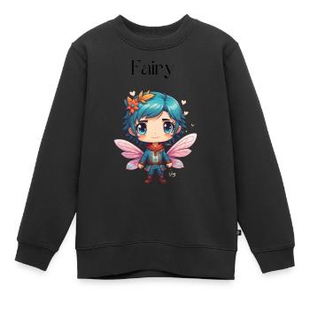 Fee - Kinder Premium Organic Sweatshirt - Schwarz - Vorne - AI Model Kid Female (0cm)