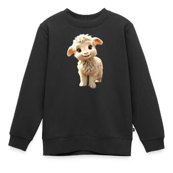Mouton Agneau Tondre Mouton Berger Mouton Mignon Mouton Mouton - Sweat Premium enfant bio - noir - Devant - AI Model Kid Female (0cm)