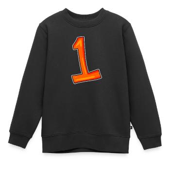 Nummer 1 - Kinder Premium Organic Sweatshirt - Schwarz - Vorne - AI Model Kid Female (0cm)