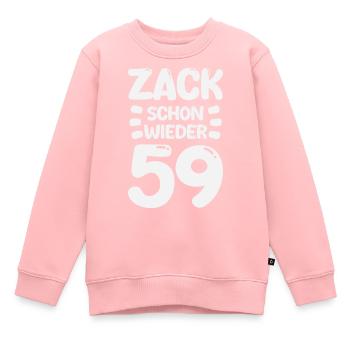 Zack schon wieder 59! Geburtstag - Kinder Premium Organic Sweatshirt - Rosa - Vorne - AI Model Kid Female (0cm)