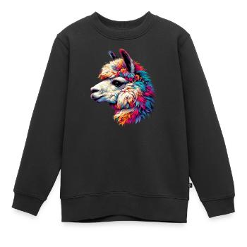 Alpaka - Kinder Premium Organic Sweatshirt - Schwarz - Vorne - AI Model Kid Female (0cm)