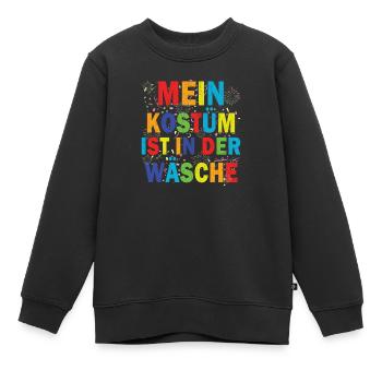 mein kostüm ist in der wäsche - Kinder Premium Organic Sweatshirt - Schwarz - Vorne - AI Model Kid Female (0cm)