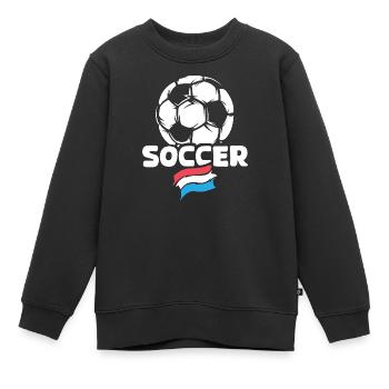 Niederlande Soccer Ball Flagge Fußballteam icon - Kinder Premium Organic Sweatshirt - Schwarz - Vorne - AI Model Kid Female (0cm)