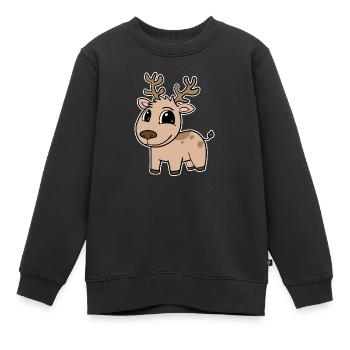Reh Niedlich Kinder Kleinkind - Kinder Premium Organic Sweatshirt - Schwarz - Vorne - AI Model Kid Female (0cm)