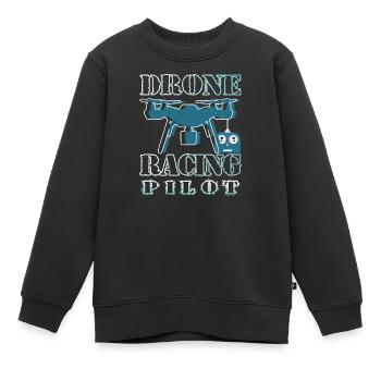 Drohnen Pilot - Kinder Premium Organic Sweatshirt - Schwarz - Vorne - AI Model Kid Female (0cm)