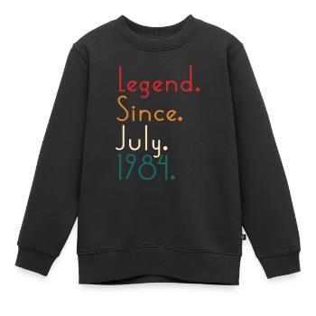Legende seit Juli 1984 - Kinder Premium Organic Sweatshirt - Schwarz - Vorne - AI Model Kid Female (0cm)