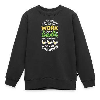 Garten Gartenarbeit - Kinder Premium Organic Sweatshirt - Schwarz - Vorne - AI Model Kid Female (0cm)