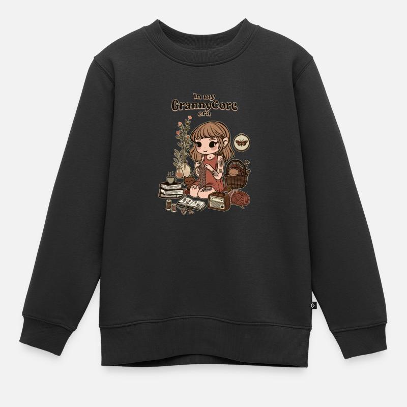 L’ère GrannyCore - Sweat Premium enfant bio - noir