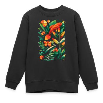 Fischerei Grafik - Kinder Premium Organic Sweatshirt - Schwarz - Vorne - AI Model Kid Female (0cm)