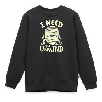 Mumie Halloweenkostüm - Kinder Premium Organic Sweatshirt - Schwarz - Vorne - AI Model Kid Female (0cm)
