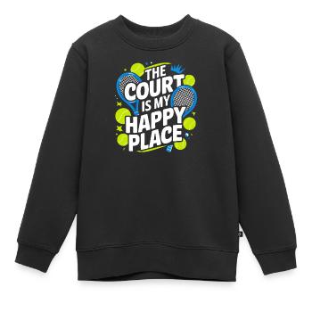Le tribunal est mon lieu de bonheur - Sweat Premium enfant bio - noir - Devant - AI Model Kid Female (0cm)