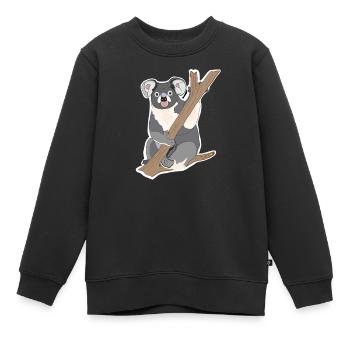 Koala Koala Ours - Sweat Premium enfant bio - noir - Devant - AI Model Kid Female (0cm)
