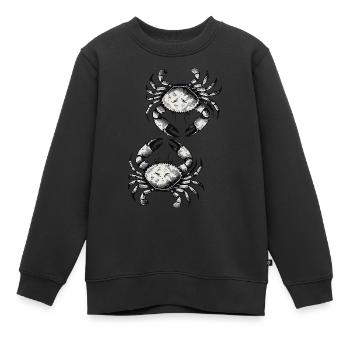 Crabe Crabe - Sweat Premium enfant bio - noir - Devant - AI Model Kid Female (0cm)