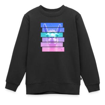 Alpaga - Sweat Premium enfant bio - noir - Devant - AI Model Kid Female (0cm)