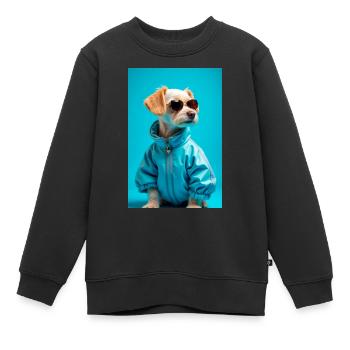 chiens super mignons victimes de la mode – Maltais - Sweat Premium enfant bio - noir - Devant - AI Model Kid Female (0cm)