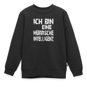 L’IA dit que je suis une intelligence - Sweat Premium enfant bio - noir - Devant - AI Model Kid Female (0cm)