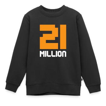 21 Millionen Bitcoin - Kinder Premium Organic Sweatshirt - Schwarz - Vorne - AI Model Kid Female (0cm)