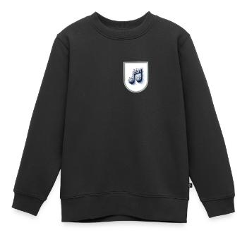 Notes de musique dans le style des armoiries - Sweat Premium enfant bio - noir - Devant - AI Model Kid Female (0cm)