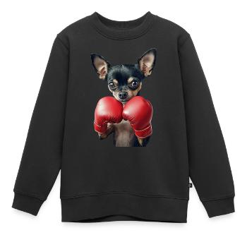 Chihuahua - Kinder Premium Organic Sweatshirt - Schwarz - Vorne - AI Model Kid Female (0cm)