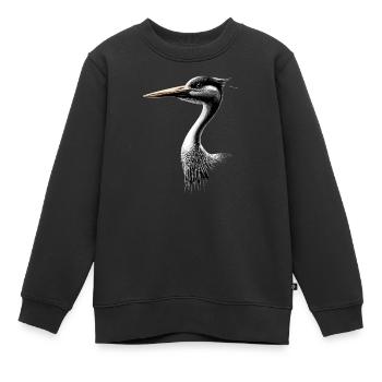 Amoureux des cigognes Cigognes blanches Cigognes géantes Cigognes - Sweat Premium enfant bio - noir - Devant - AI Model Kid Female (0cm)