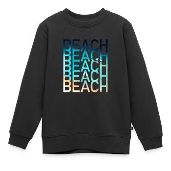 Beach Sommer - Kinder Premium Organic Sweatshirt - Schwarz - Vorne - AI Model Kid Female (0cm)